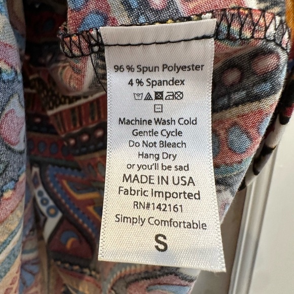 LuLaRoe Madison Pleated Skirt Pockets Boho Southwestern Aztec Size S NWT - Picture 8 of 10